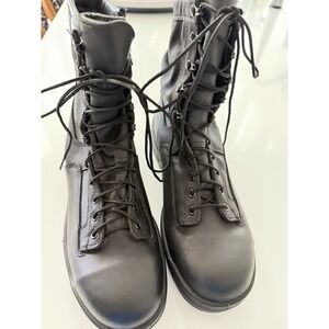 Vibram Black Navy Steel Toe Flight Deck Work Boots Men Sz 12 Gore-Tex